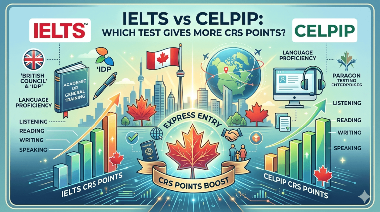 IELTS vs CELPIP: Which English Test Gives More CRS Points for Express Entry?